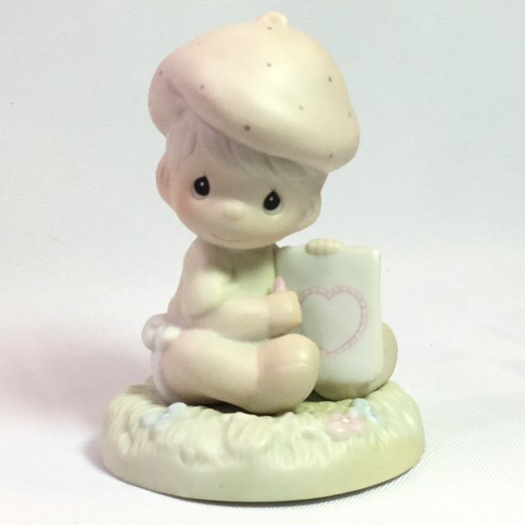 Precious Moments "Loving You Dear Valentines" Baby Collection Figurine #306932 - Picture 7 of 8